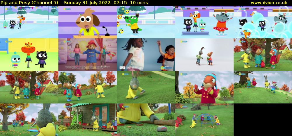 Pip and Posy (Channel 5) Sunday 31 July 2022 07:15 - 07:25