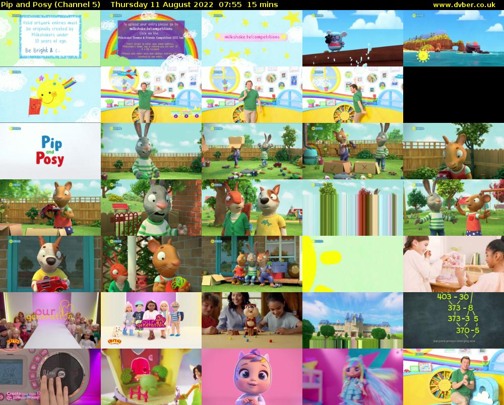 Pip and Posy (Channel 5) Thursday 11 August 2022 07:55 - 08:10