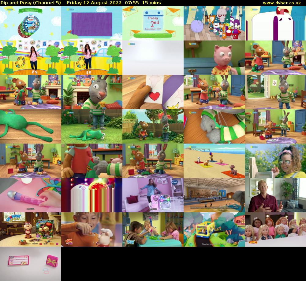 Pip and Posy (Channel 5) Friday 12 August 2022 07:55 - 08:10