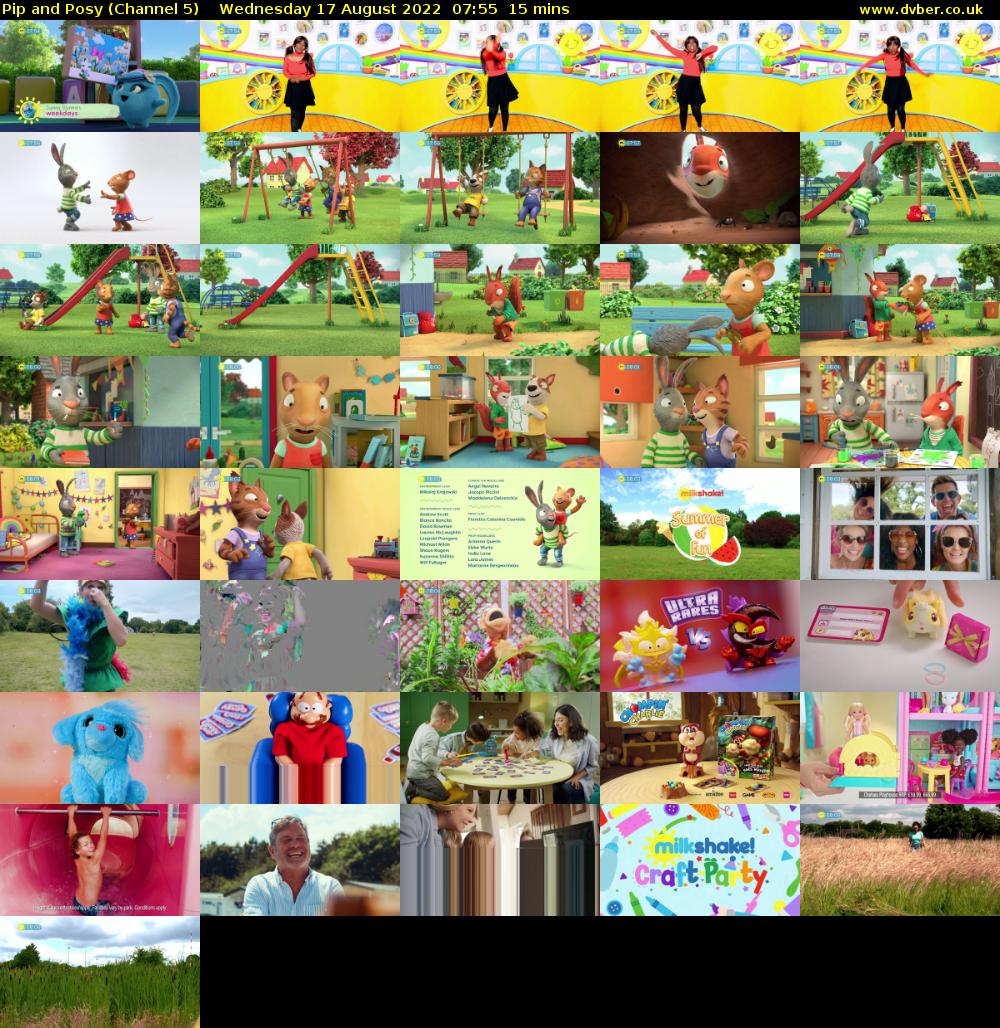 Pip and Posy (Channel 5) Wednesday 17 August 2022 07:55 - 08:10