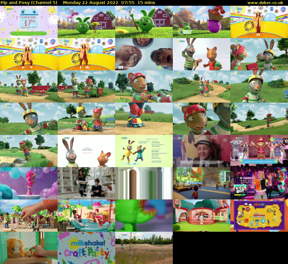 Pip and Posy (Channel 5) Monday 22 August 2022 07:55 - 08:10