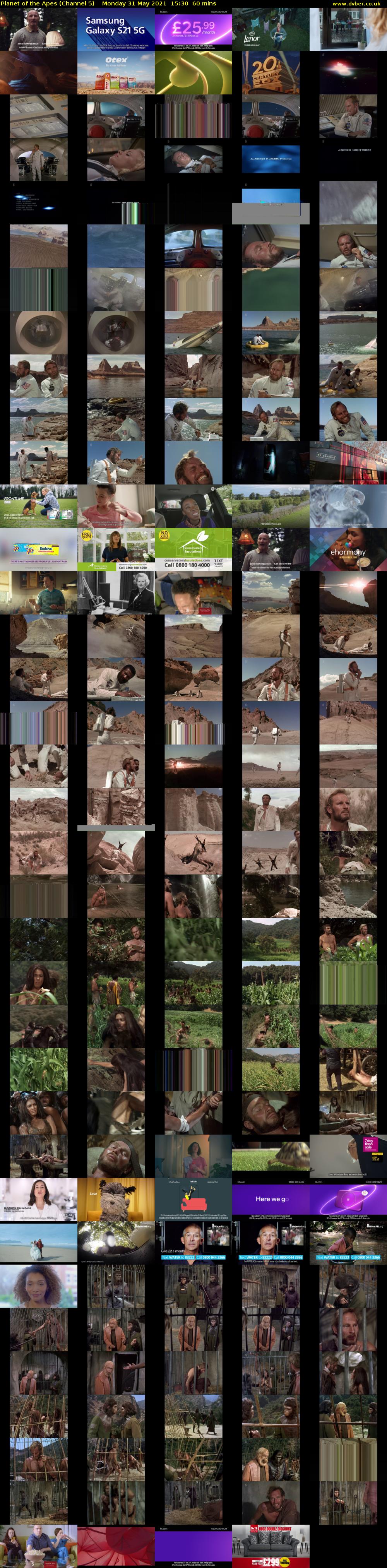 Planet of the Apes (Channel 5) Monday 31 May 2021 15:30 - 16:30