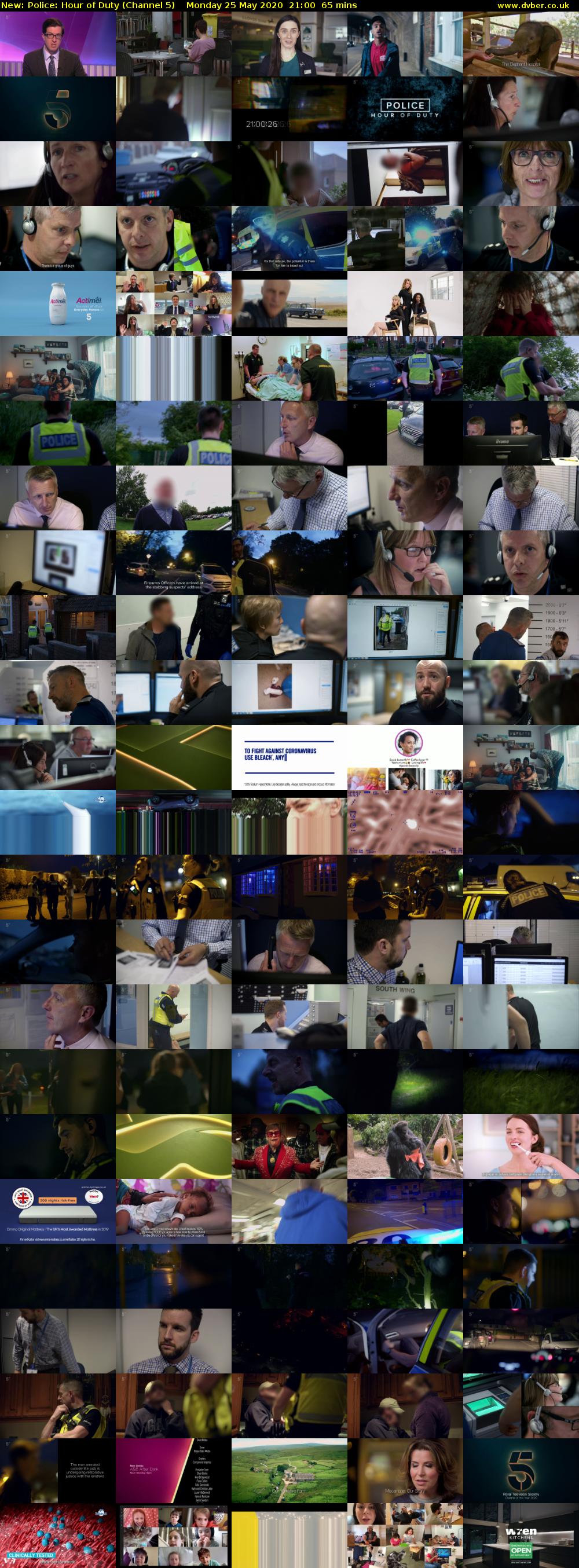 Police: Hour of Duty (Channel 5) Monday 25 May 2020 21:00 - 22:05