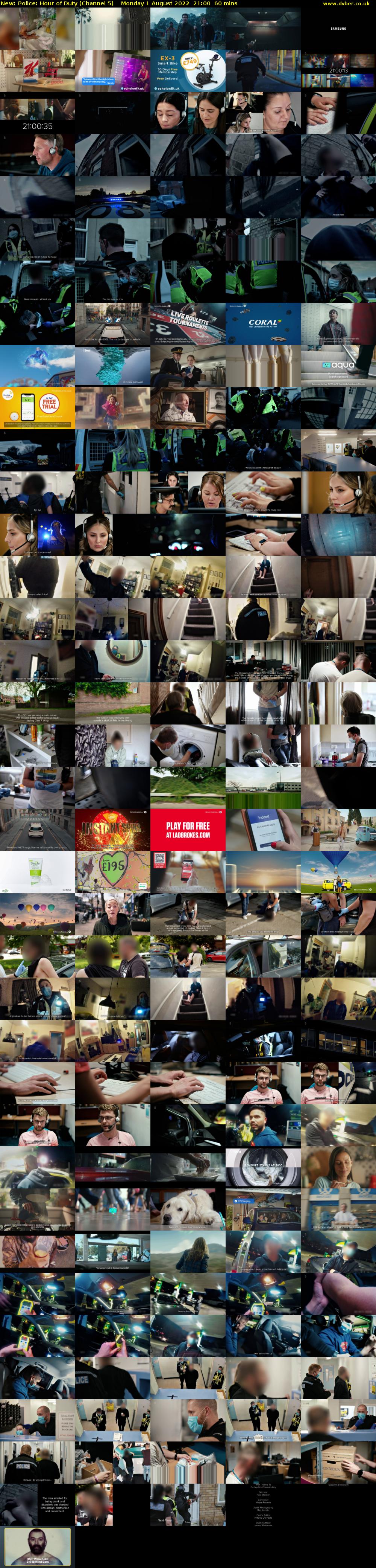 Police: Hour of Duty (Channel 5) Monday 1 August 2022 21:00 - 22:00