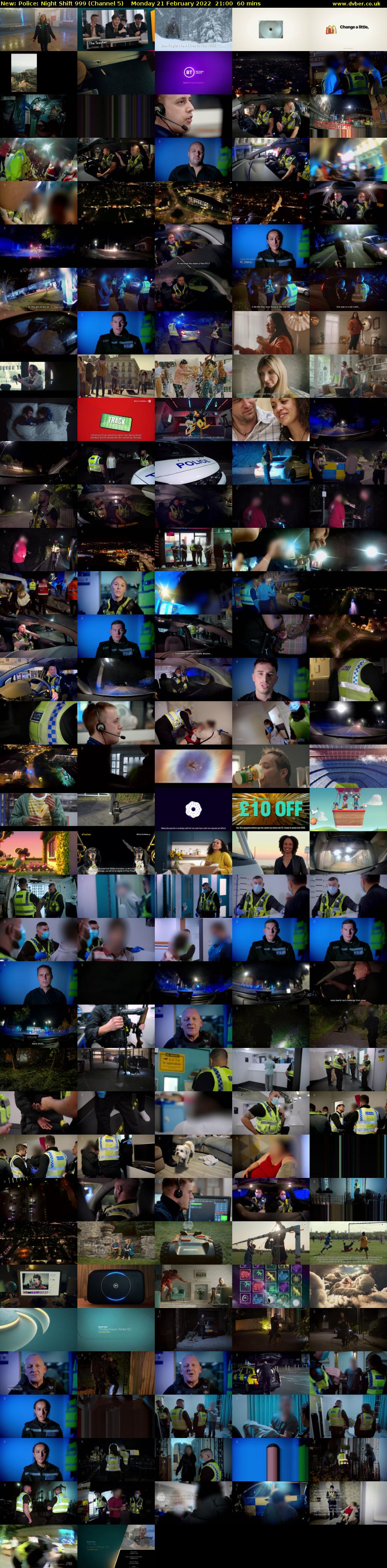 Police: Night Shift 999 (Channel 5) Monday 21 February 2022 21:00 - 22:00
