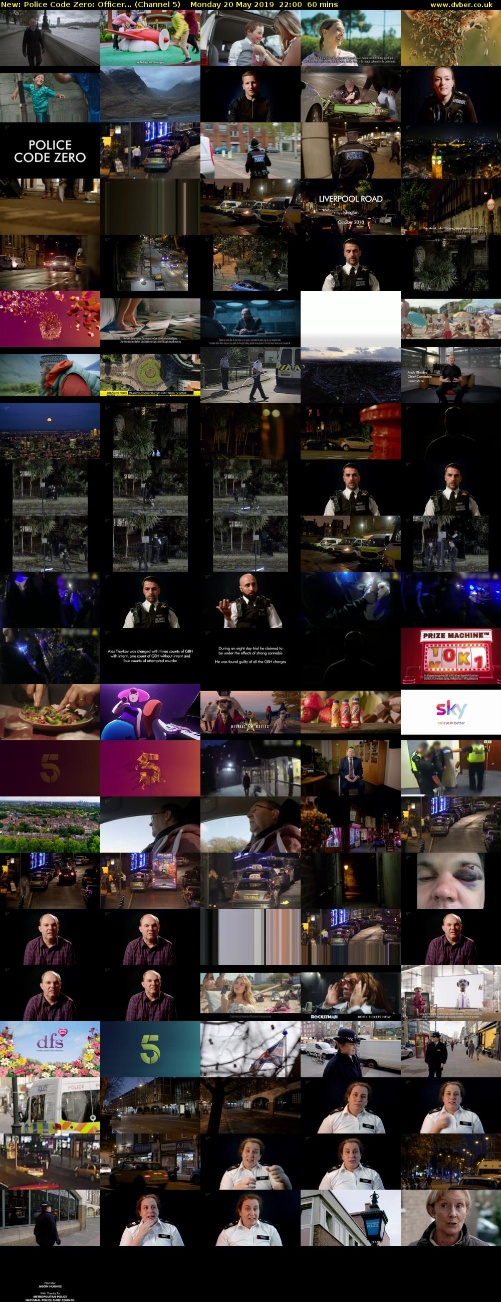 Police Code Zero: Officer... (Channel 5) Monday 20 May 2019 22:00 - 23:00