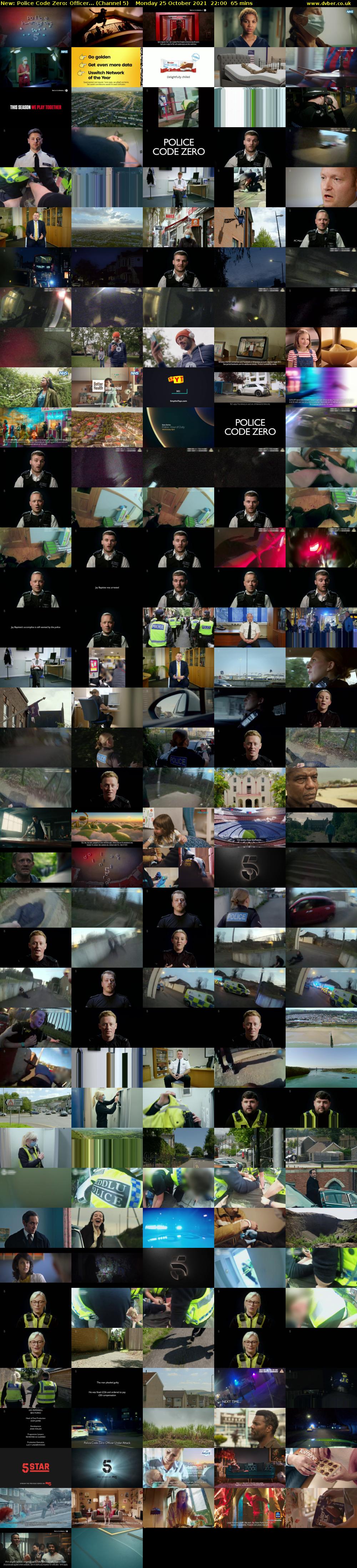 Police Code Zero: Officer... (Channel 5) Monday 25 October 2021 22:00 - 23:05