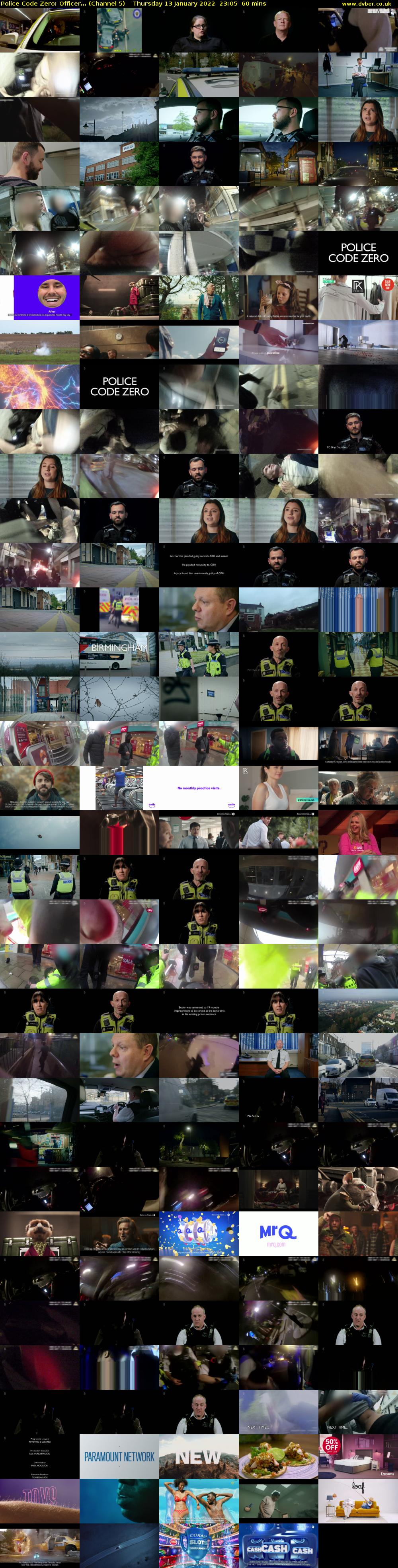 Police Code Zero: Officer... (Channel 5) Thursday 13 January 2022 23:05 - 00:05