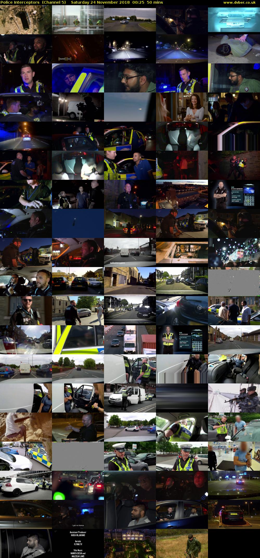 Police Interceptors  (Channel 5) Saturday 24 November 2018 00:25 - 01:15
