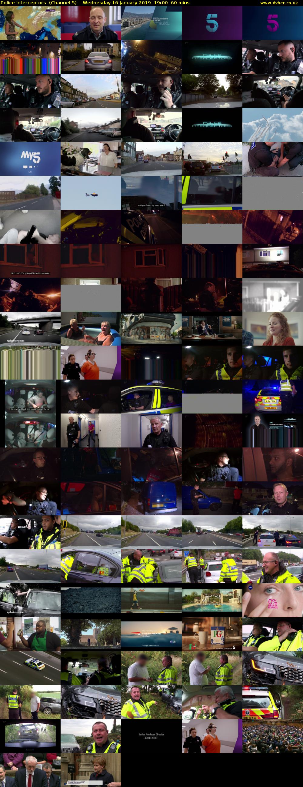Police Interceptors  (Channel 5) Wednesday 16 January 2019 19:00 - 20:00