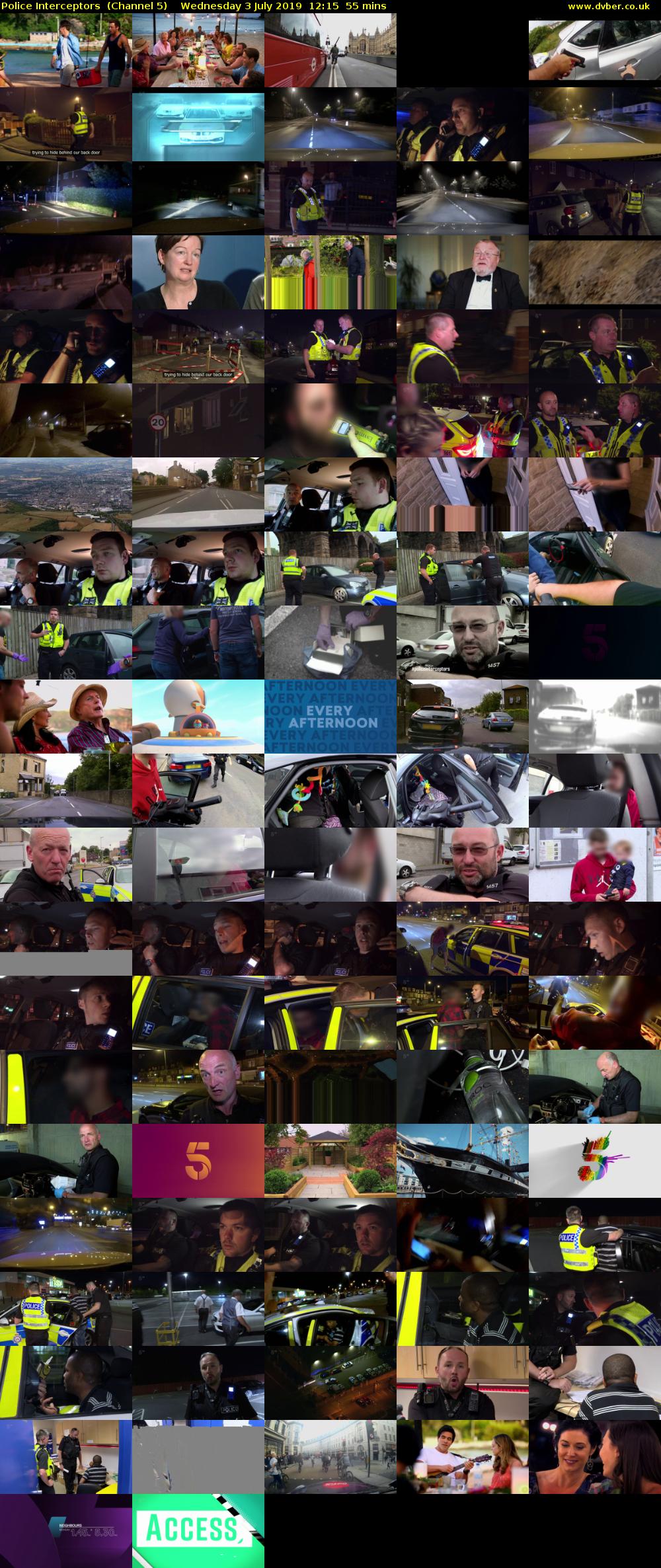Police Interceptors  (Channel 5) Wednesday 3 July 2019 12:15 - 13:10