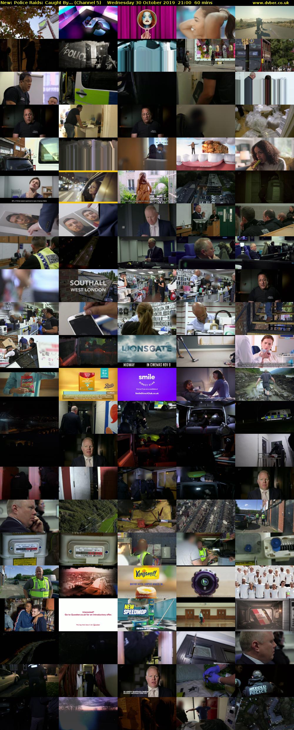 Police Raids: Caught By... (Channel 5) Wednesday 30 October 2019 21:00 - 22:00