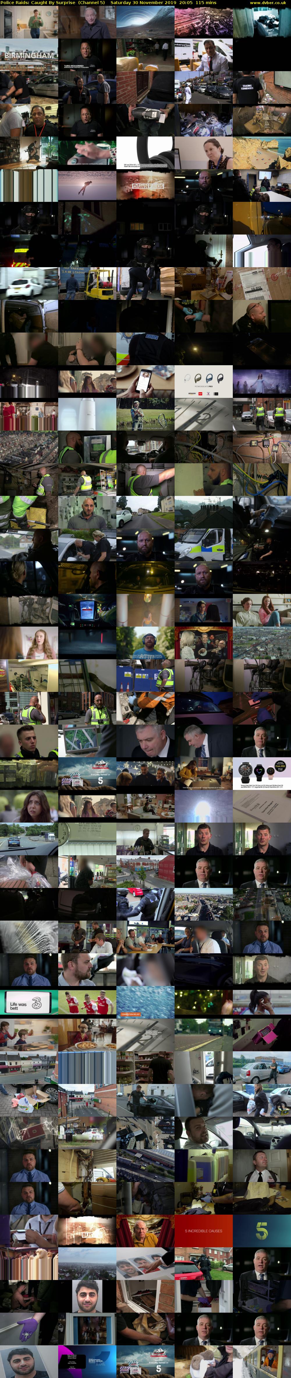 Police Raids: Caught By Surprise  (Channel 5) Saturday 30 November 2019 20:05 - 22:00