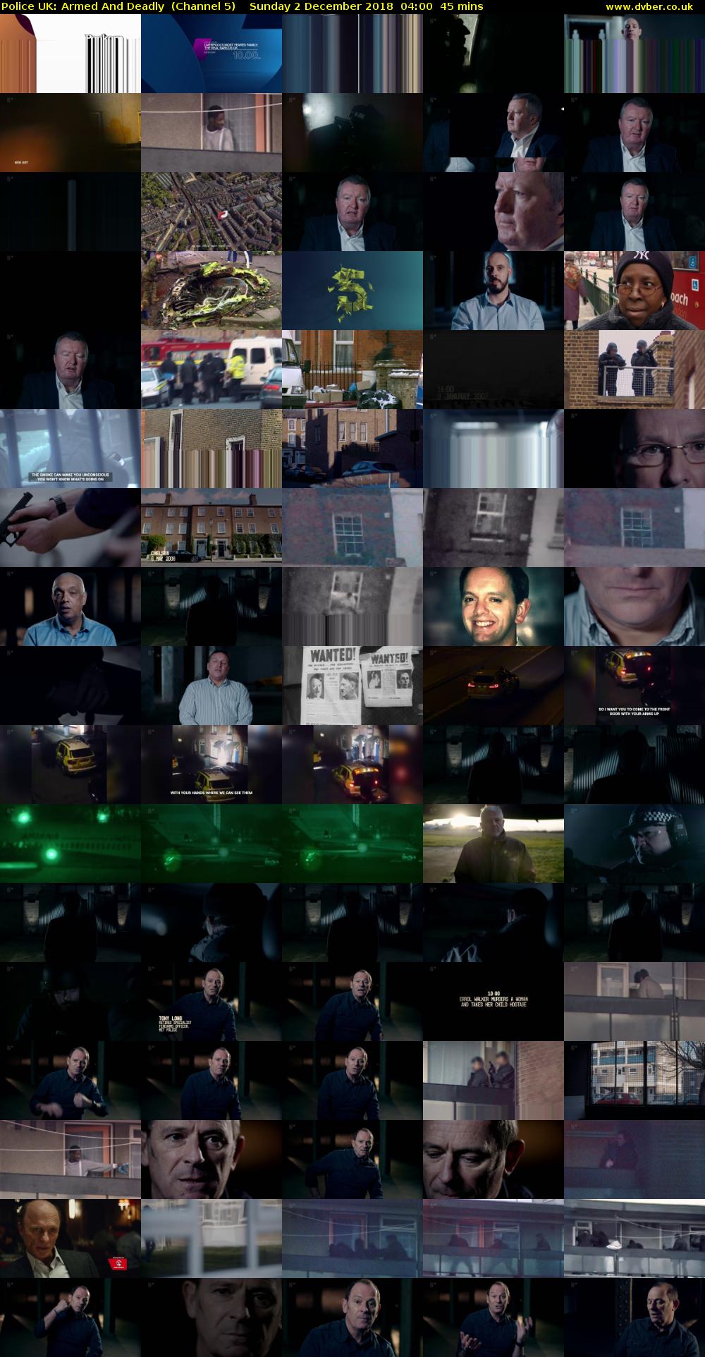 Police UK: Armed And Deadly  (Channel 5) Sunday 2 December 2018 04:00 - 04:45