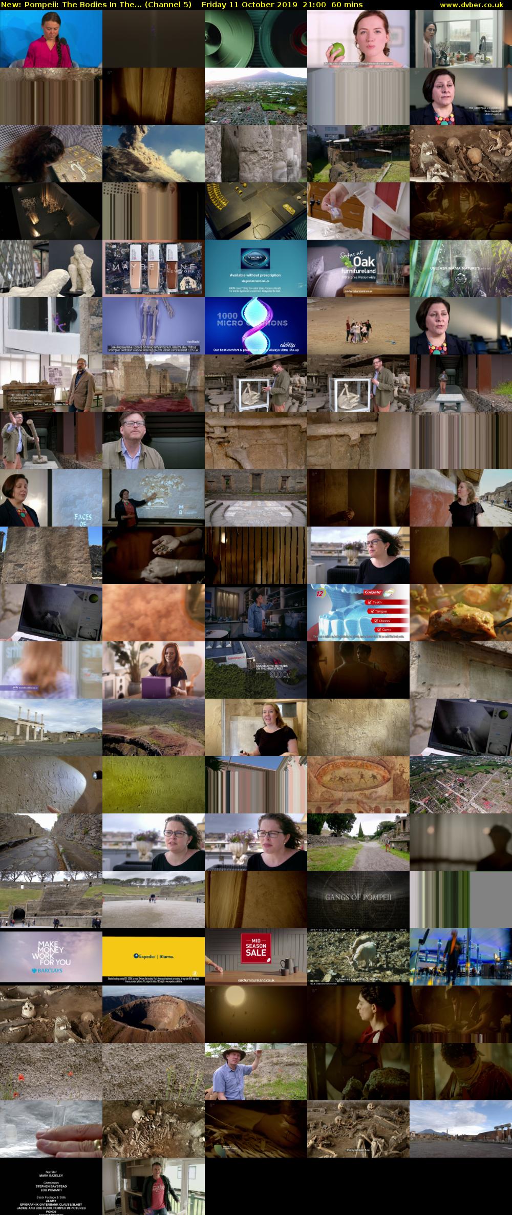 Pompeii: The Bodies In The... (Channel 5) Friday 11 October 2019 21:00 - 22:00