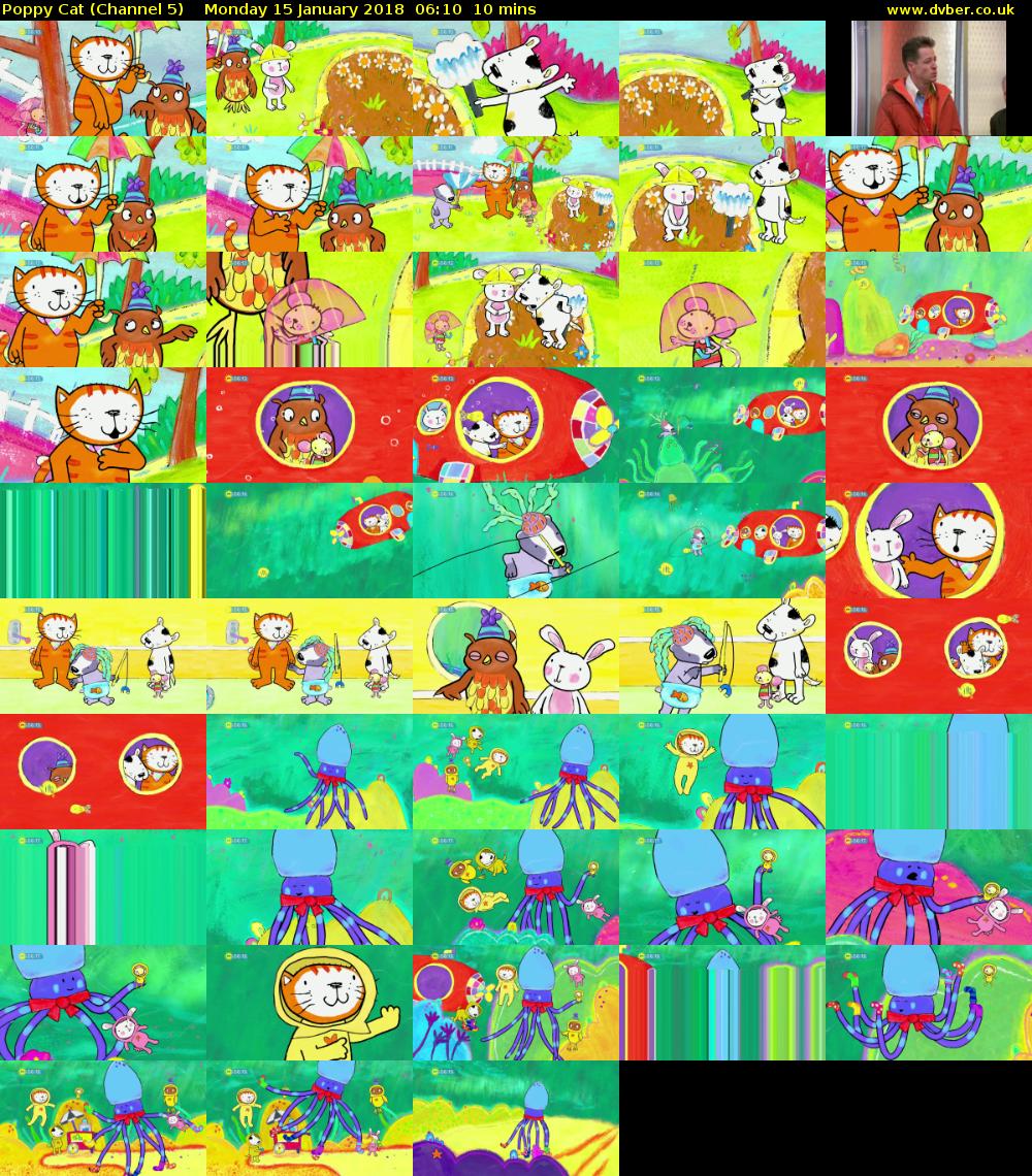 Poppy Cat (Channel 5) Monday 15 January 2018 06:10 - 06:20