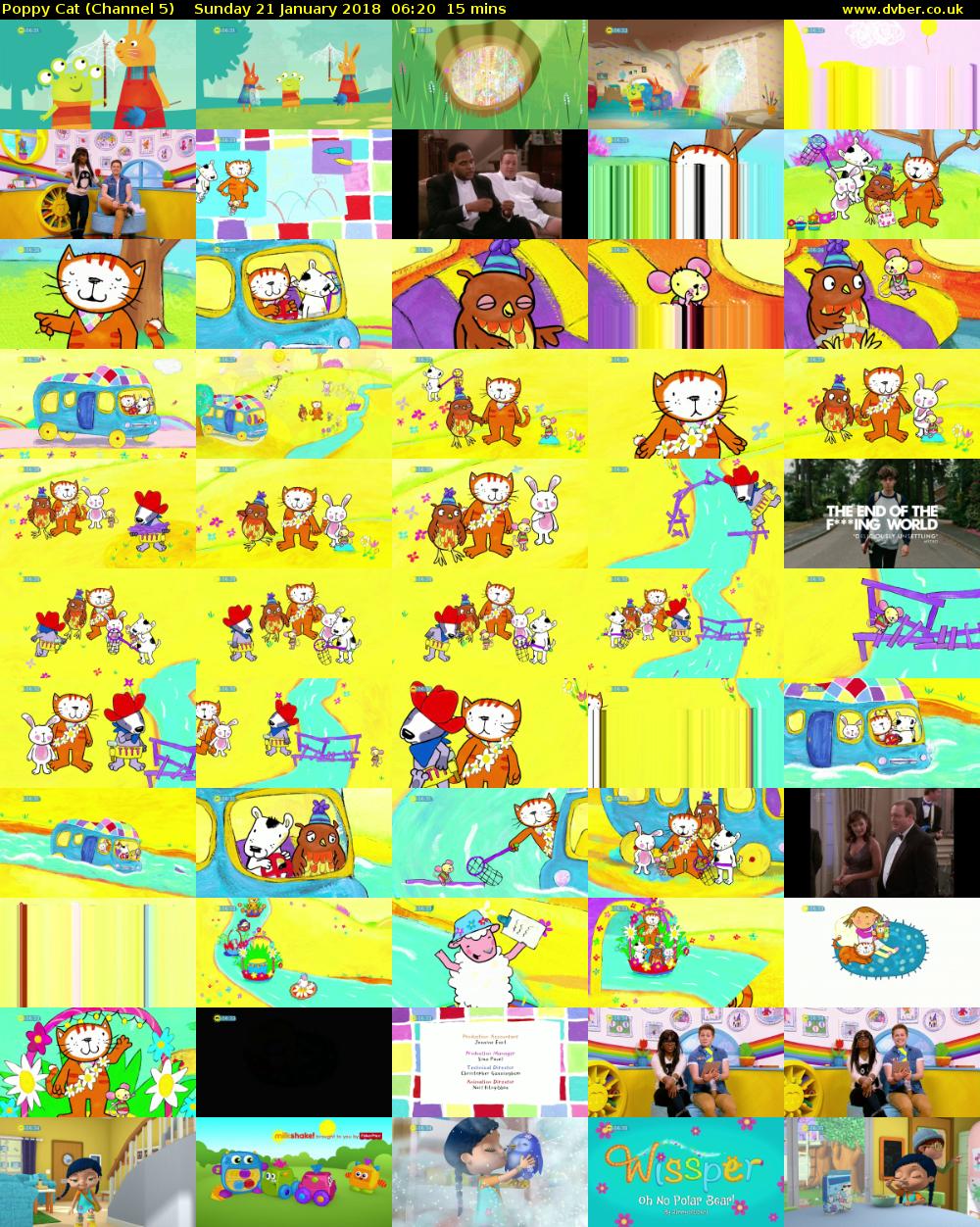 Poppy Cat (Channel 5) Sunday 21 January 2018 06:20 - 06:35