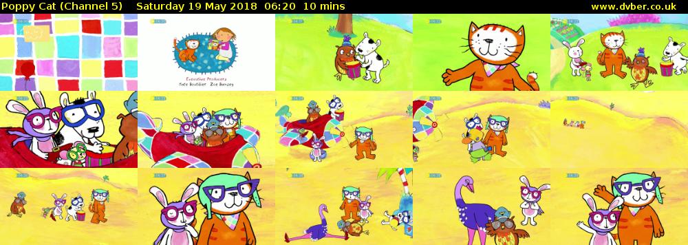 Poppy Cat (Channel 5) Saturday 19 May 2018 06:20 - 06:30