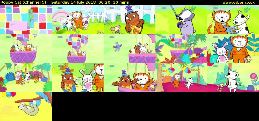 Poppy Cat (Channel 5) Saturday 14 July 2018 06:20 - 06:30