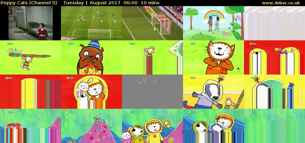 Poppy Cats (Channel 5) Tuesday 1 August 2017 06:00 - 06:10