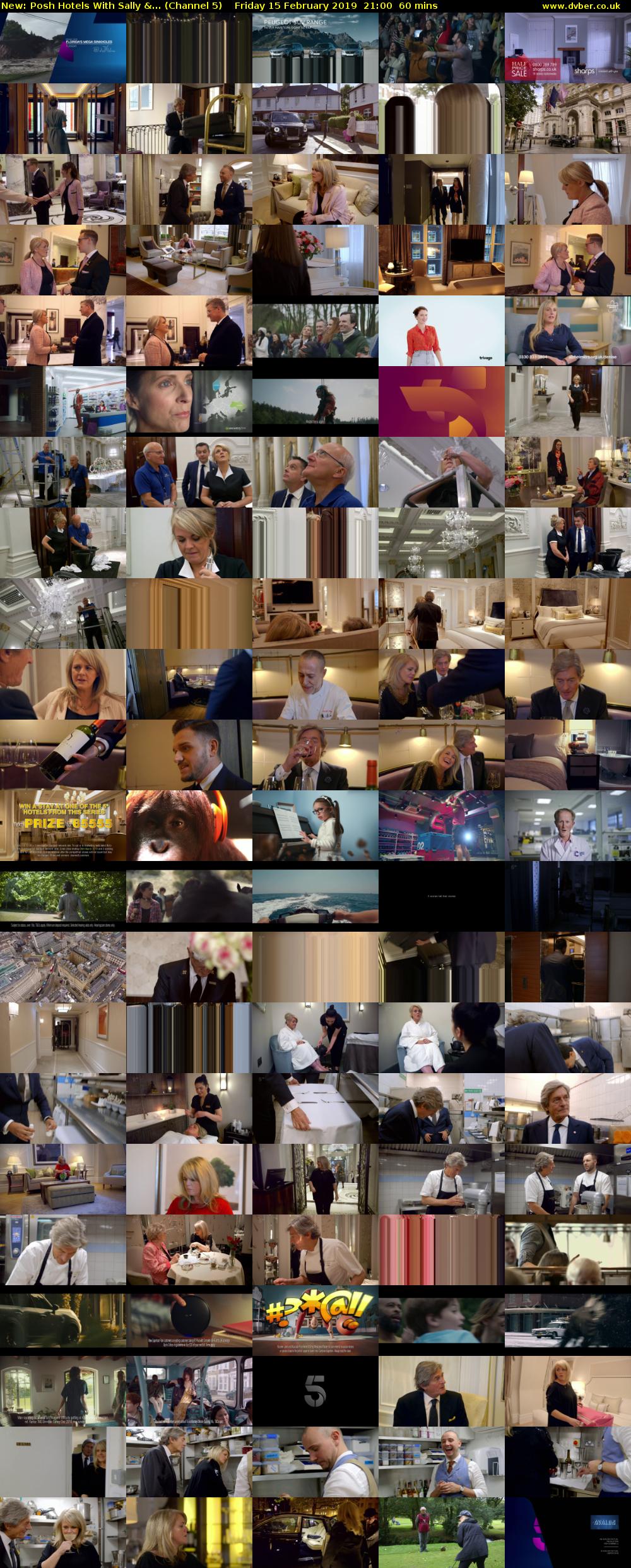 Posh Hotels With Sally &... (Channel 5) Friday 15 February 2019 21:00 - 22:00