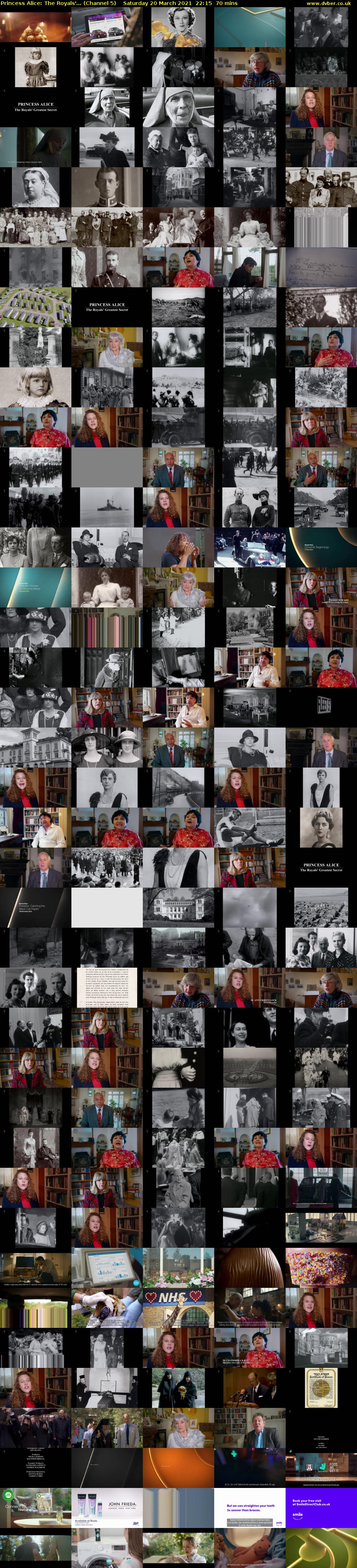 Princess Alice: The Royals'... (Channel 5) Saturday 20 March 2021 22:15 - 23:25