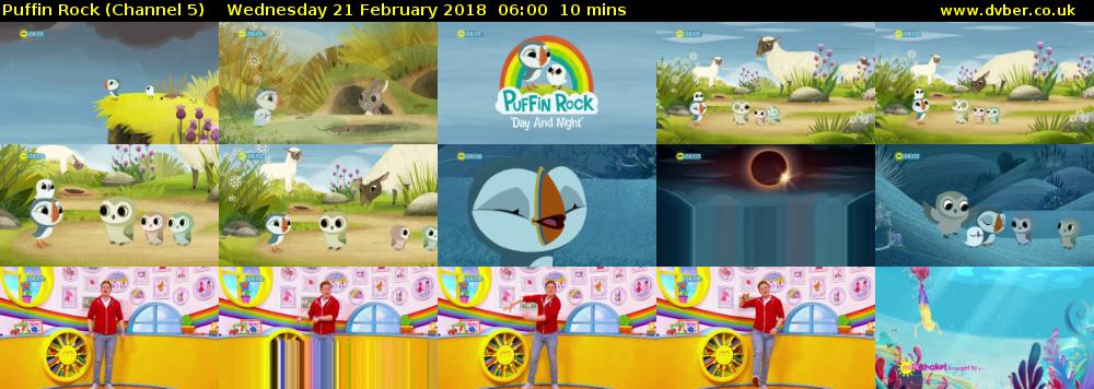 Puffin Rock (Channel 5) Wednesday 21 February 2018 06:00 - 06:10