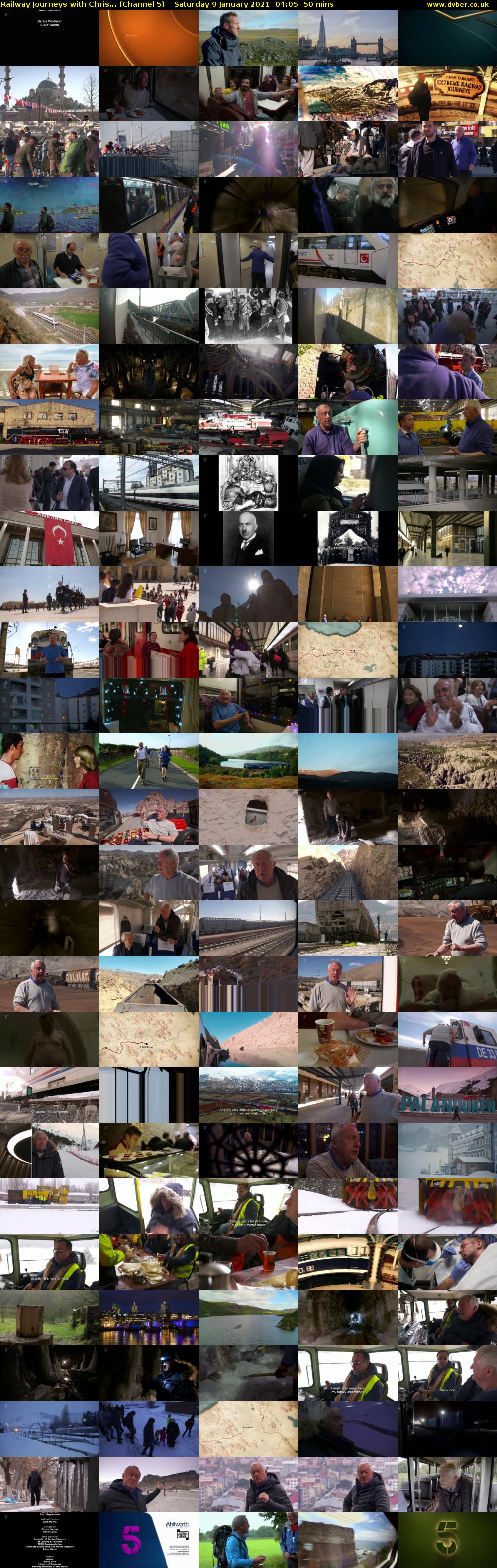 Railway Journeys with Chris... (Channel 5) Saturday 9 January 2021 04:05 - 04:55
