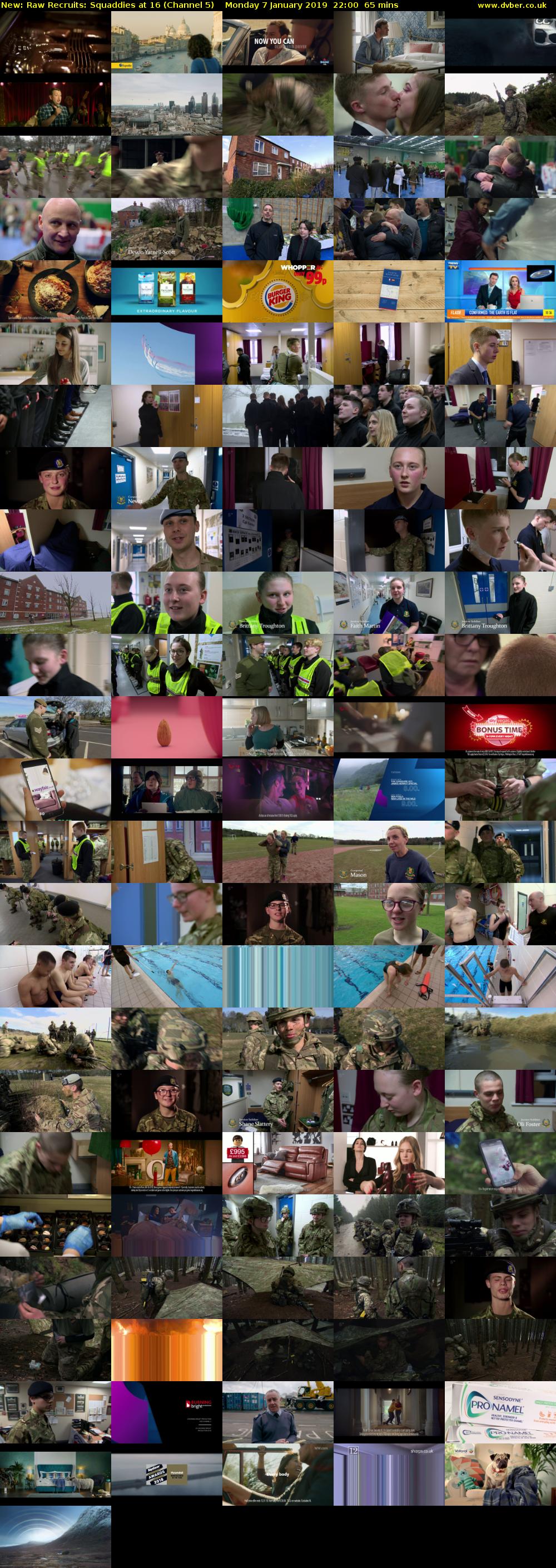 Raw Recruits: Squaddies at 16 (Channel 5) Monday 7 January 2019 22:00 - 23:05