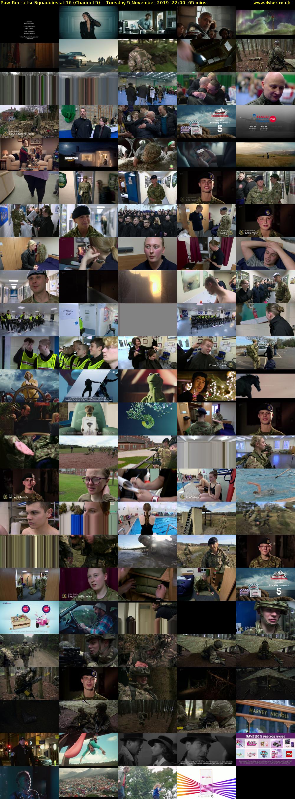 Raw Recruits: Squaddies at 16 (Channel 5) Tuesday 5 November 2019 22:00 - 23:05