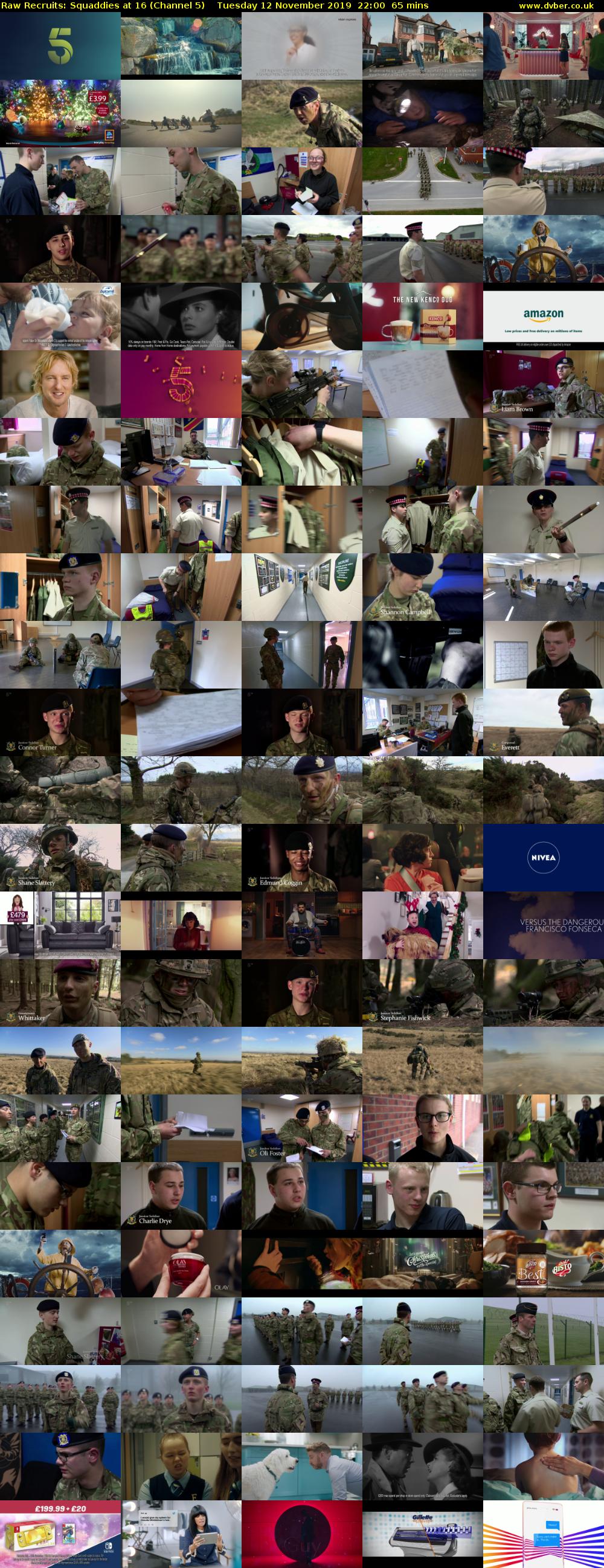Raw Recruits: Squaddies at 16 (Channel 5) Tuesday 12 November 2019 22:00 - 23:05