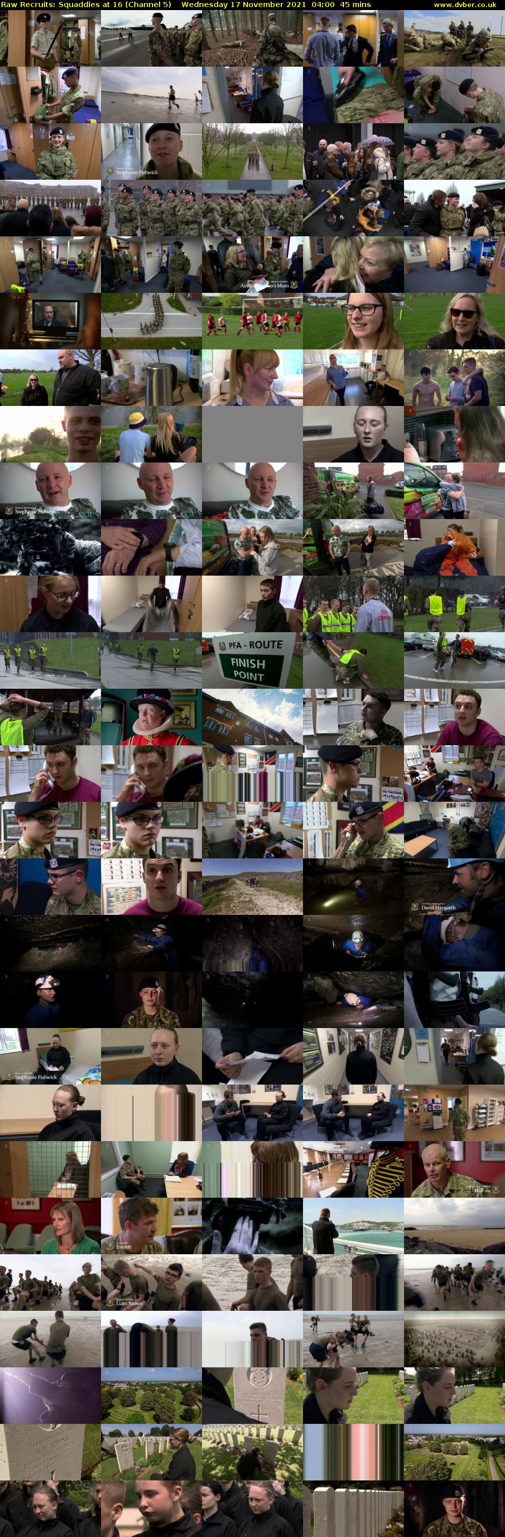 Raw Recruits: Squaddies at 16 (Channel 5) Wednesday 17 November 2021 04:00 - 04:45