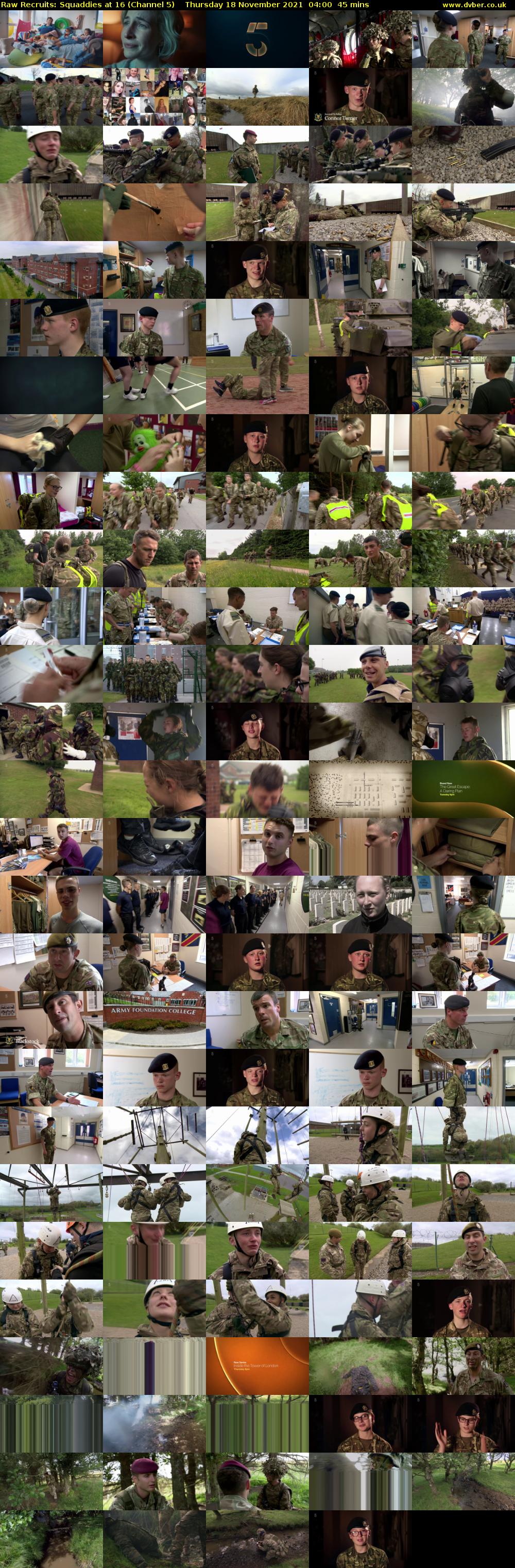 Raw Recruits: Squaddies at 16 (Channel 5) Thursday 18 November 2021 04:00 - 04:45