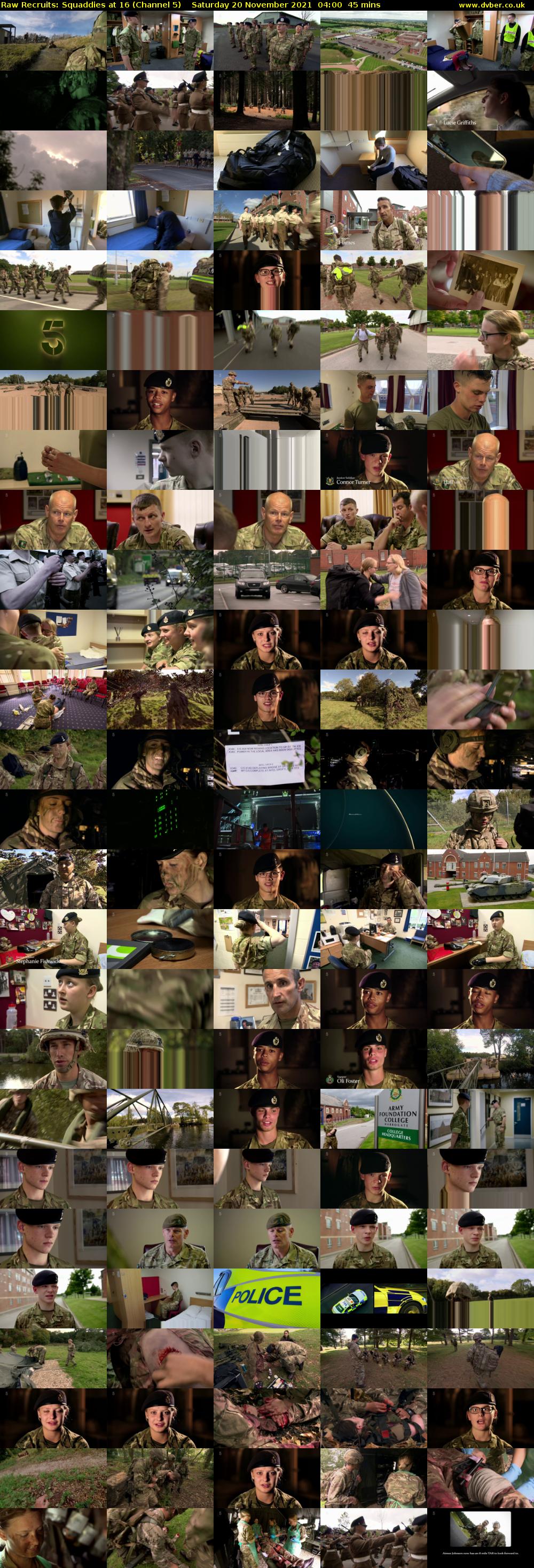 Raw Recruits: Squaddies at 16 (Channel 5) Saturday 20 November 2021 04:00 - 04:45