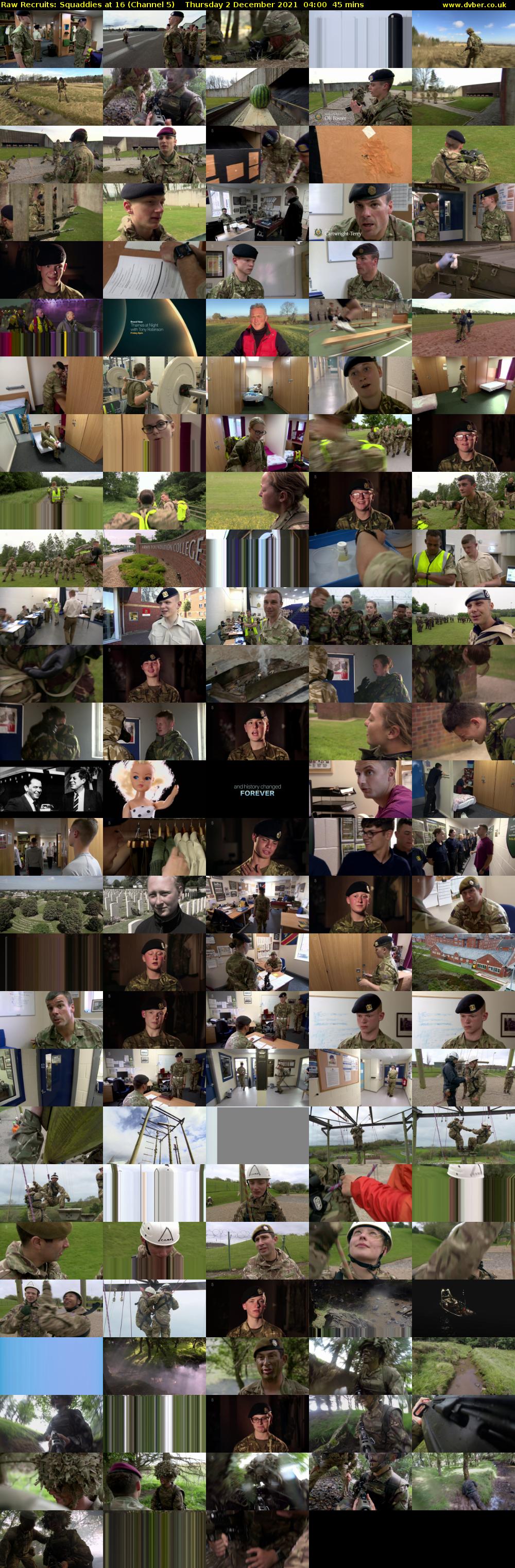 Raw Recruits: Squaddies at 16 (Channel 5) Thursday 2 December 2021 04:00 - 04:45