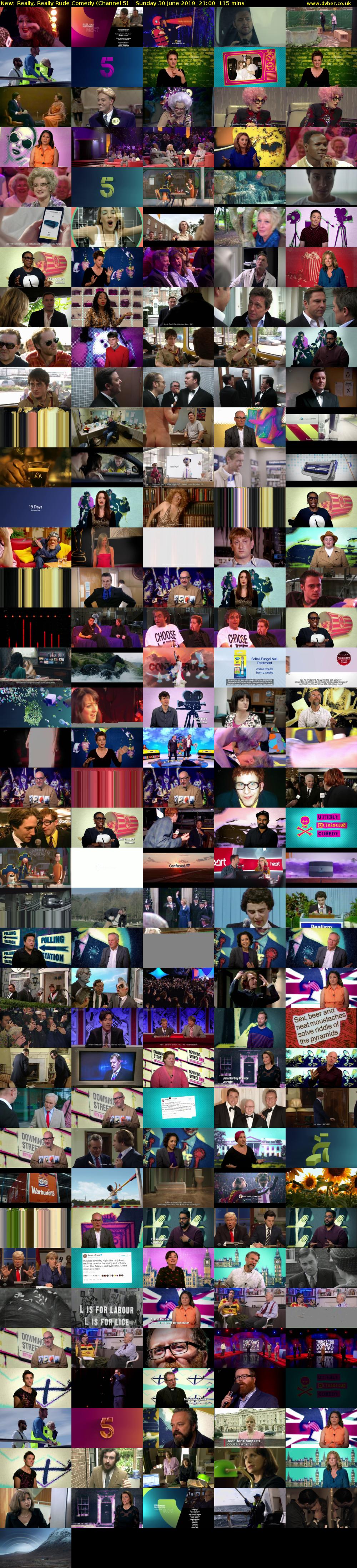 Really, Really Rude Comedy (Channel 5) Sunday 30 June 2019 21:00 - 22:55