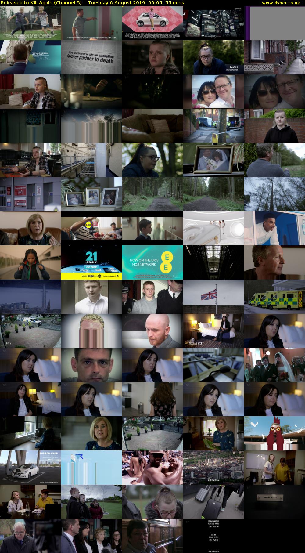 Released to Kill Again (Channel 5) Tuesday 6 August 2019 00:05 - 01:00