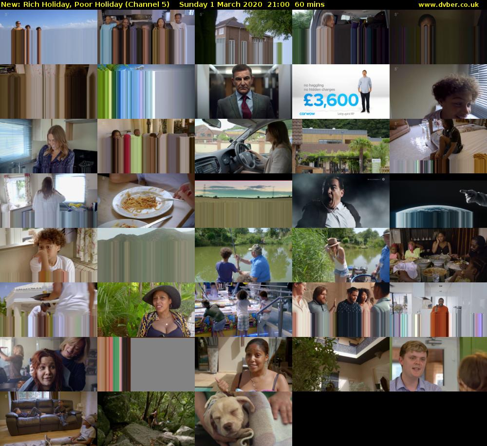 Rich Holiday, Poor Holiday (Channel 5) Sunday 1 March 2020 21:00 - 22:00