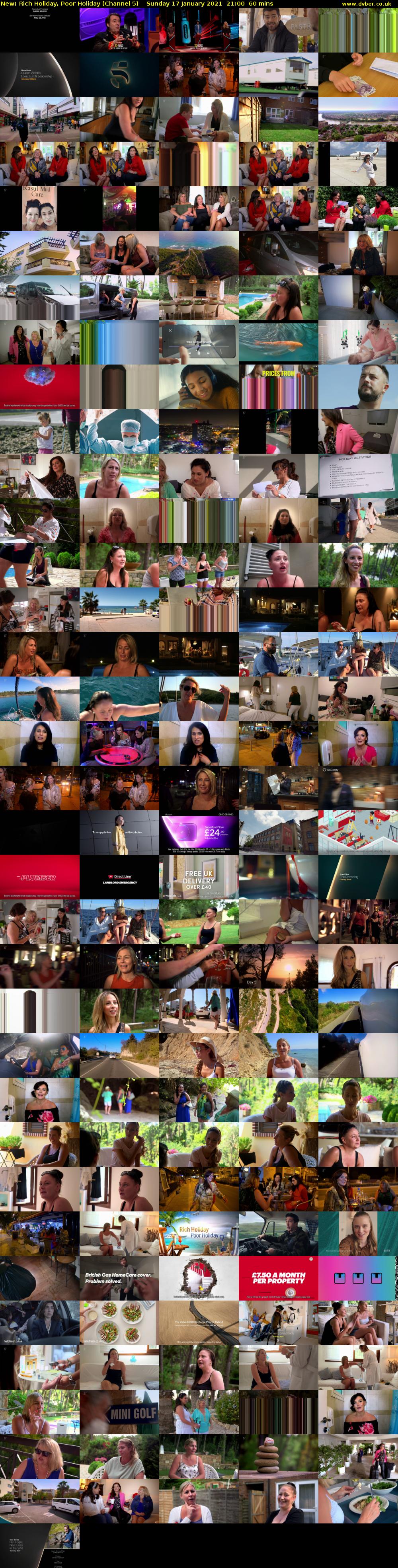 Rich Holiday, Poor Holiday (Channel 5) Sunday 17 January 2021 21:00 - 22:00