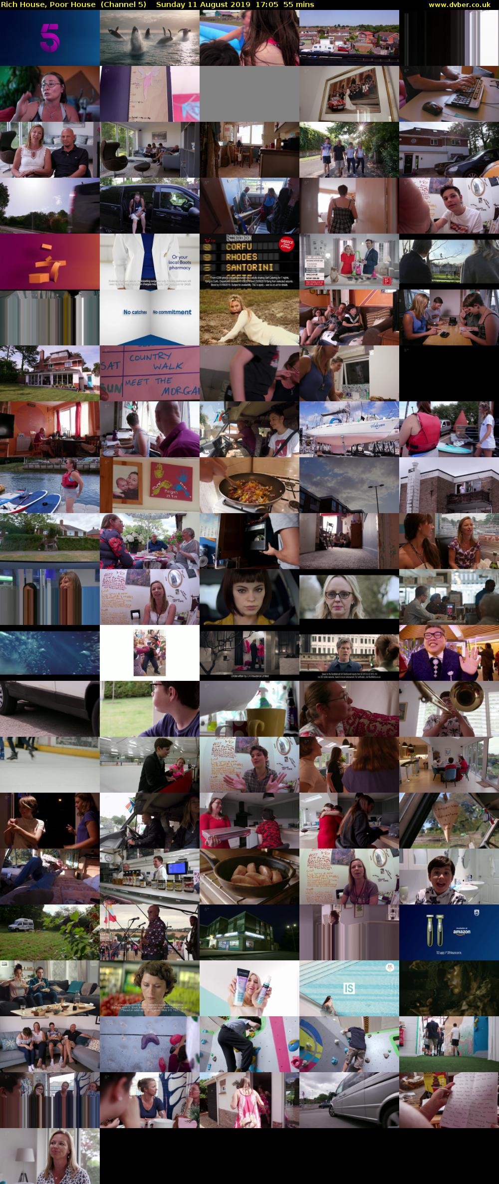 Rich House, Poor House  (Channel 5) Sunday 11 August 2019 17:05 - 18:00