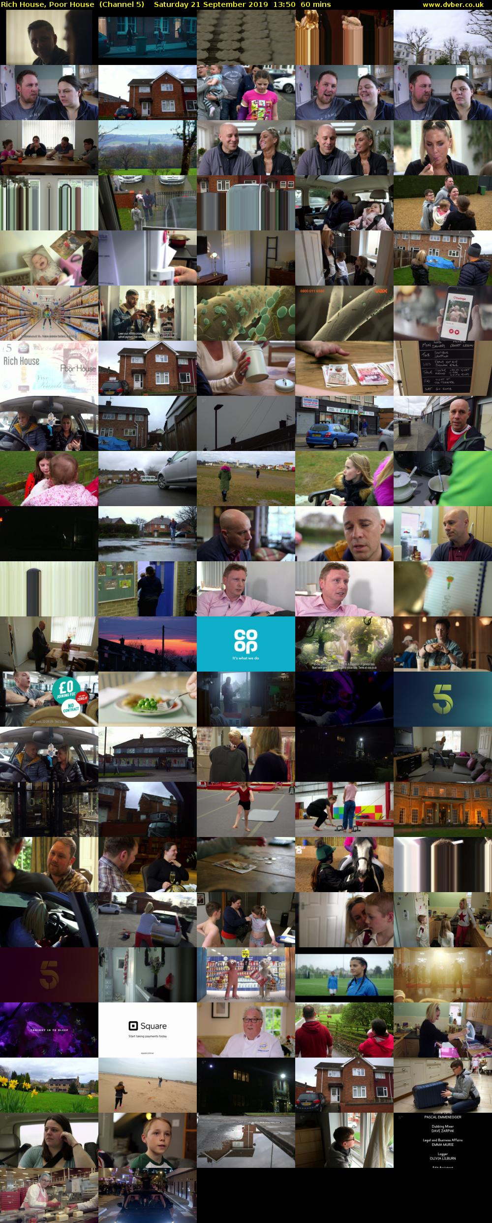 Rich House, Poor House  (Channel 5) Saturday 21 September 2019 13:50 - 14:50