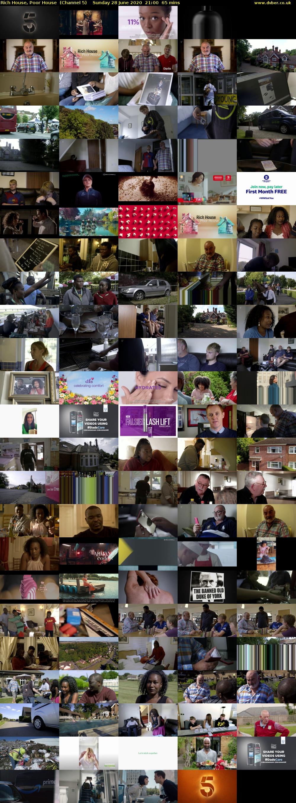 Rich House, Poor House  (Channel 5) Sunday 28 June 2020 21:00 - 22:05
