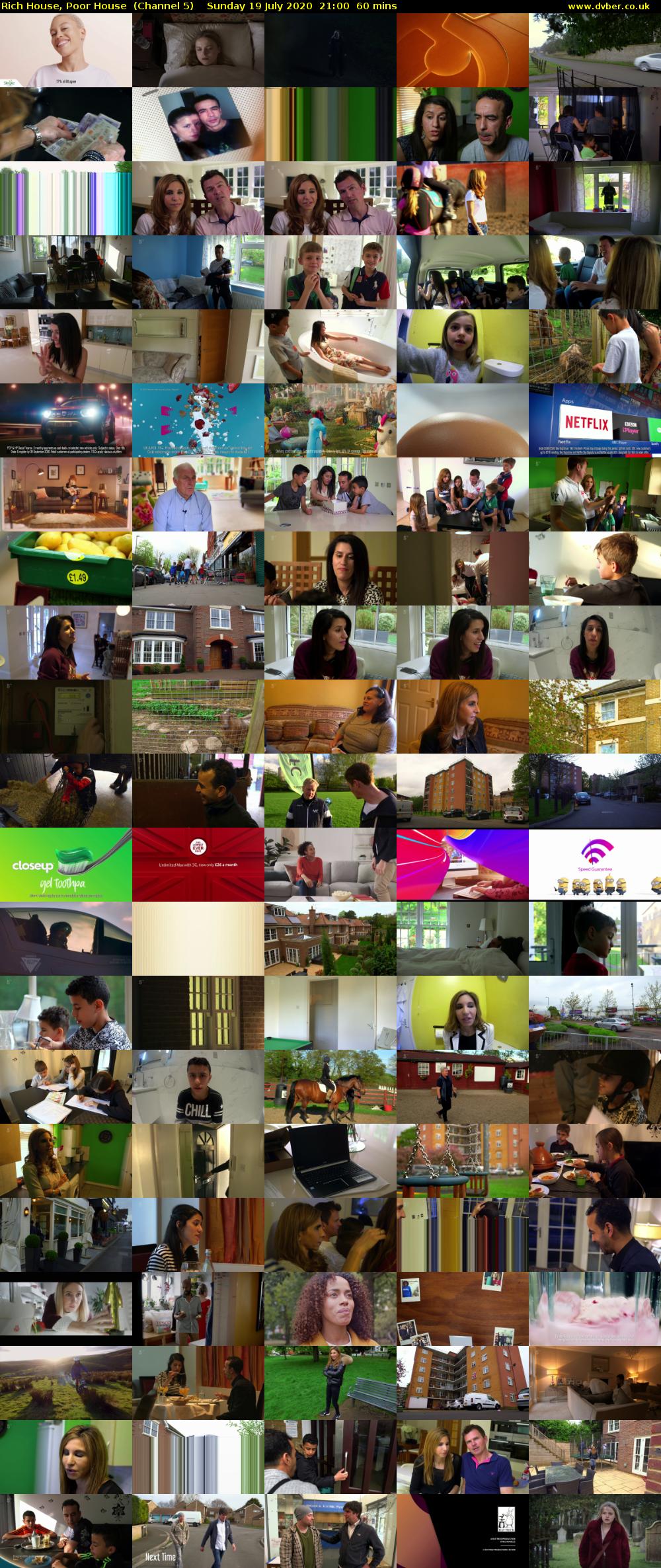 Rich House, Poor House  (Channel 5) Sunday 19 July 2020 21:00 - 22:00