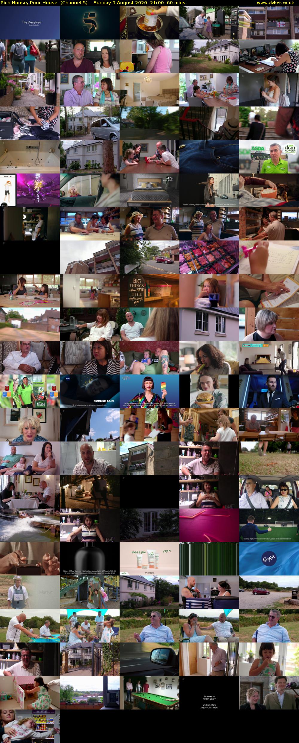 Rich House, Poor House  (Channel 5) Sunday 9 August 2020 21:00 - 22:00