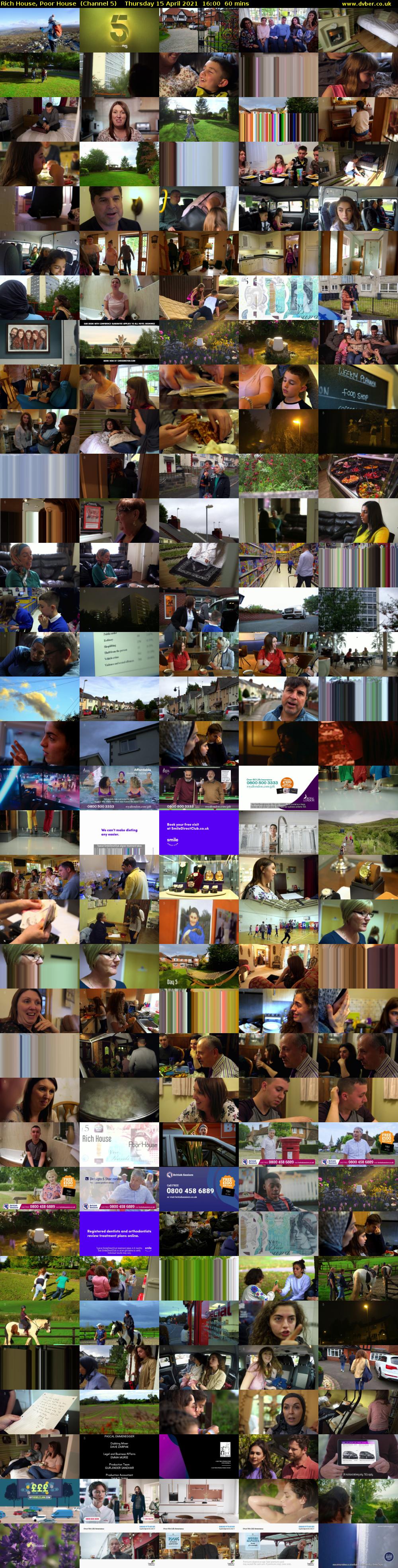 Rich House, Poor House  (Channel 5) Thursday 15 April 2021 16:00 - 17:00