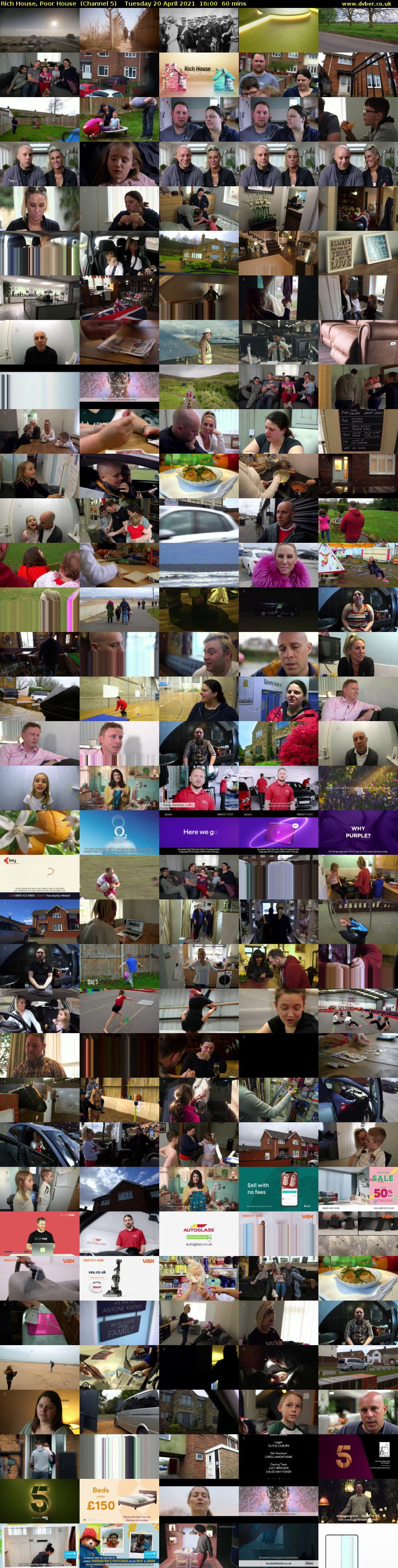 Rich House, Poor House  (Channel 5) Tuesday 20 April 2021 16:00 - 17:00