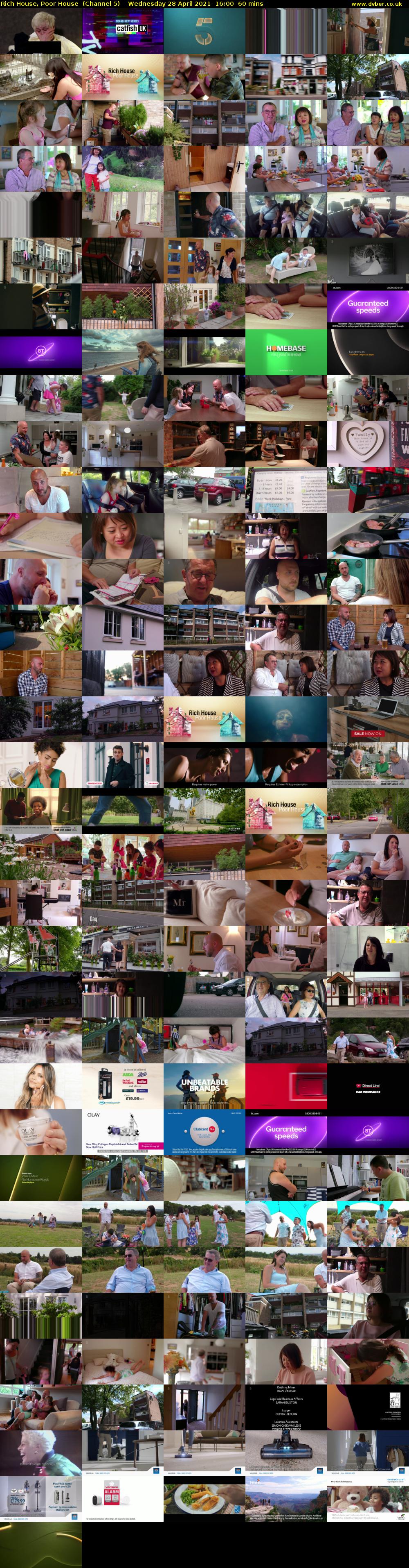 Rich House, Poor House  (Channel 5) Wednesday 28 April 2021 16:00 - 17:00