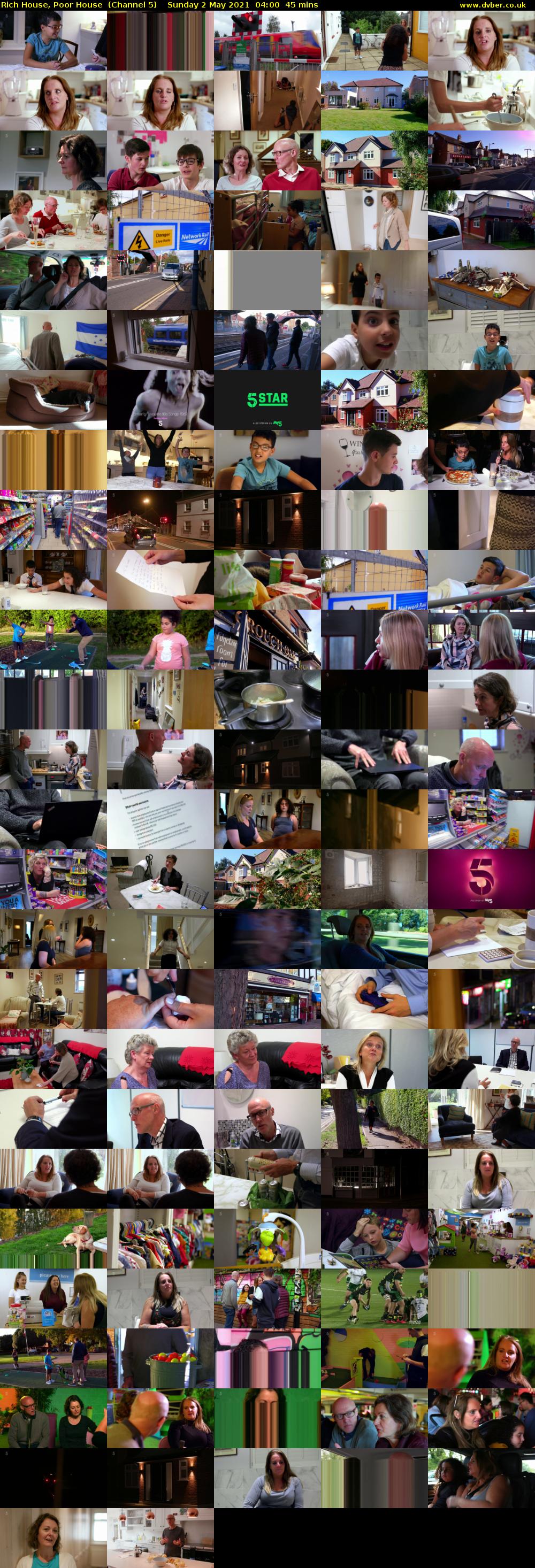 Rich House, Poor House  (Channel 5) Sunday 2 May 2021 04:00 - 04:45