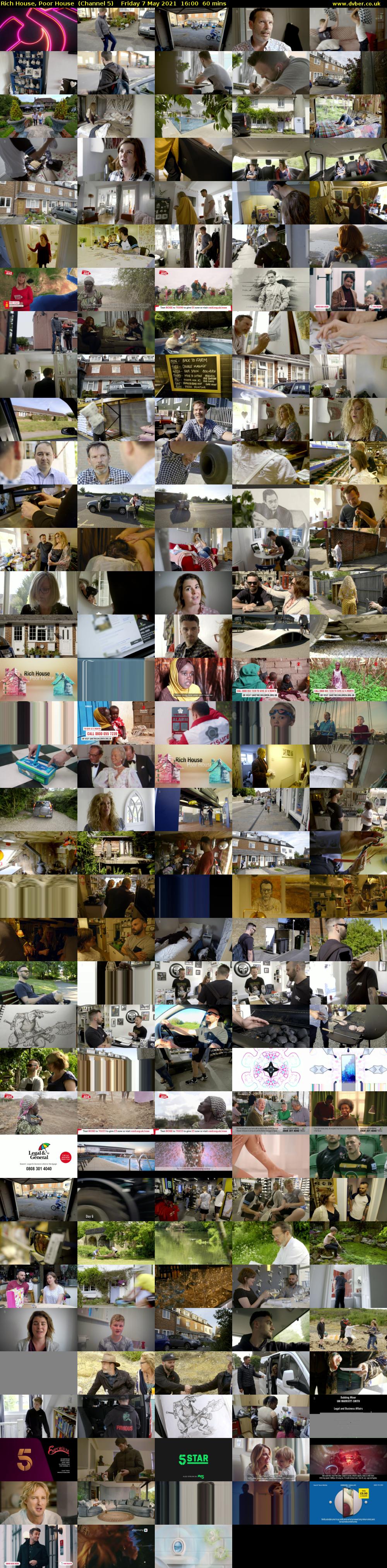 Rich House, Poor House  (Channel 5) Friday 7 May 2021 16:00 - 17:00