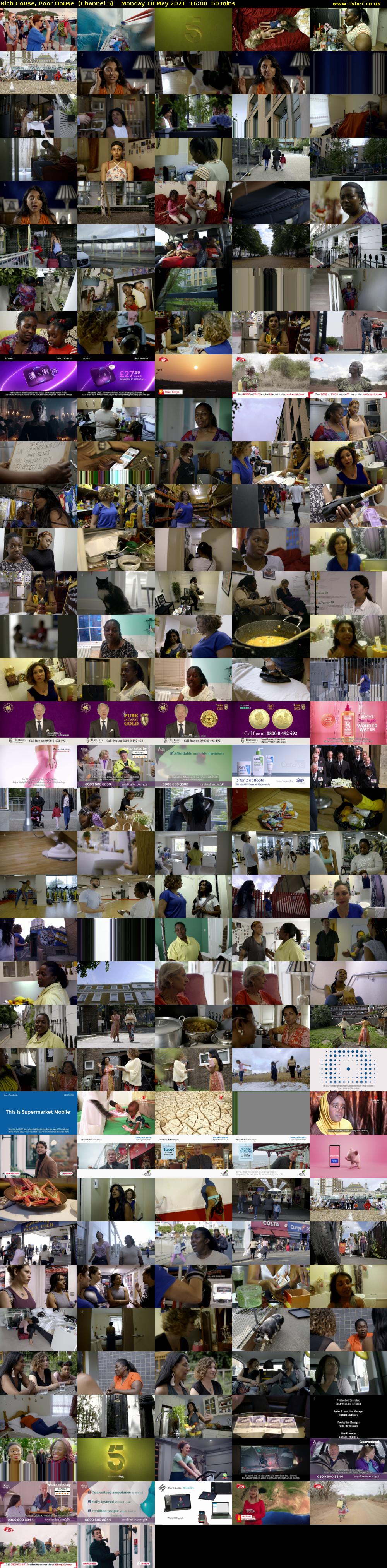 Rich House, Poor House  (Channel 5) Monday 10 May 2021 16:00 - 17:00